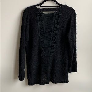Anthropologie by Katsumi Open Woven Back Sweater M